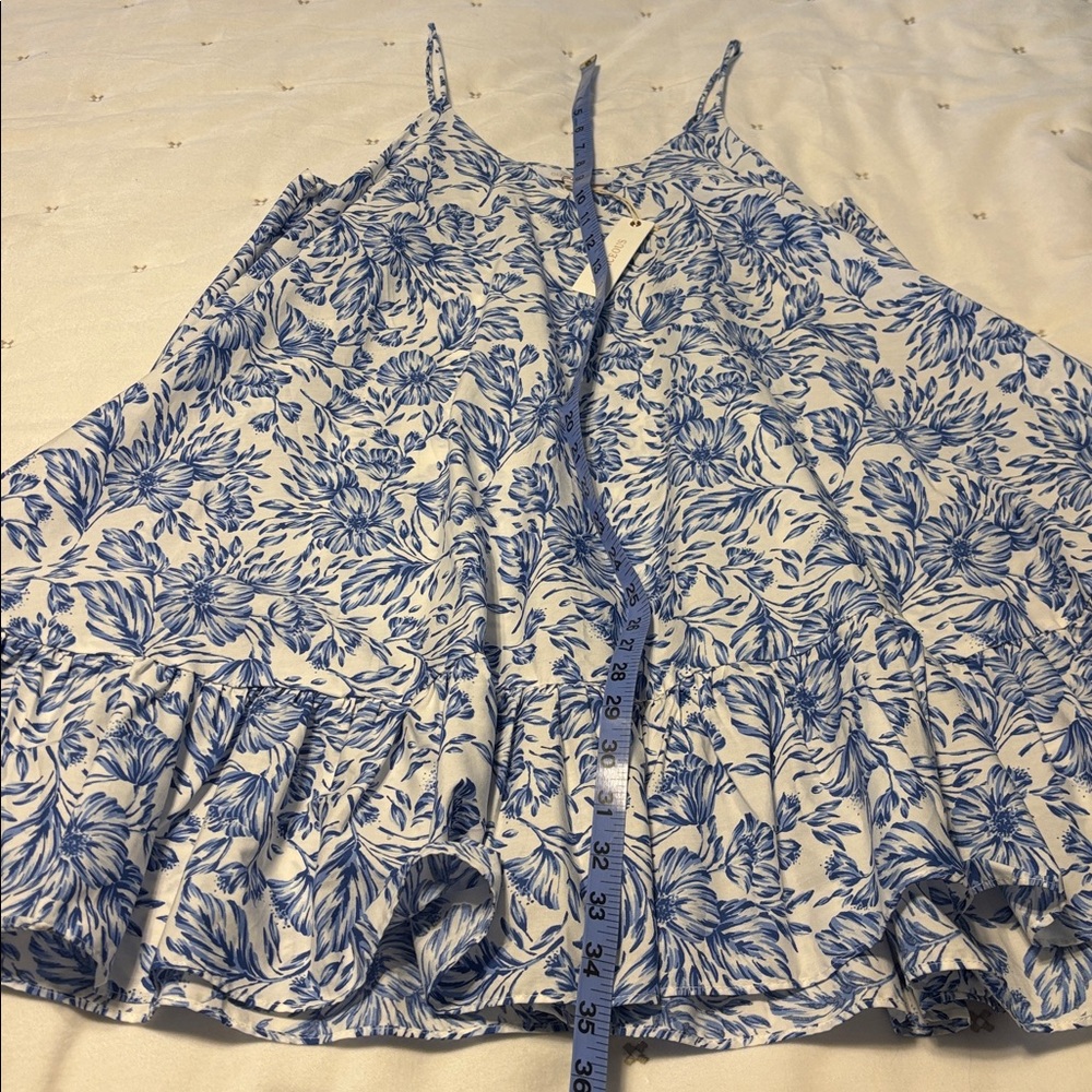 Olivaceous babydoll mini dress with spaghetti straps -size Medium - NWT - Picture 9 of 9
